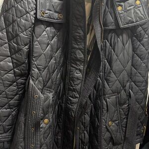 Burberry Quilted Black Performance Jacket with Gold-Tone Hardware